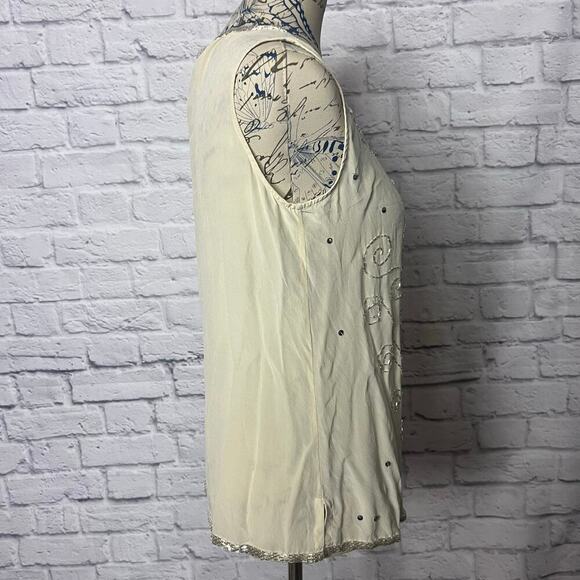 Vintage Diane Gilman Silk Beaded Tank - Picture 5 of 14